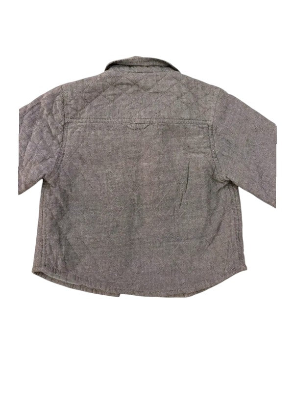 Arsène et les Pipelettes Grey Quilted Shirt size 2Y - second hand baby clothing