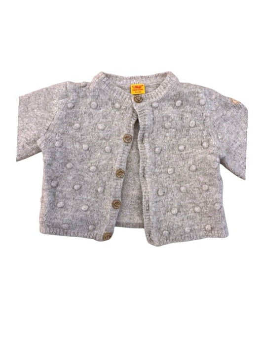 Steiff Girls Grey Bobble Knit Cardigan, 9M