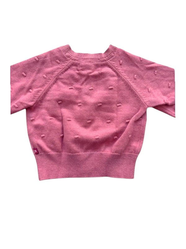 Cadet Rousselle Girls Pink Bobble Knit Cardigan, 6M