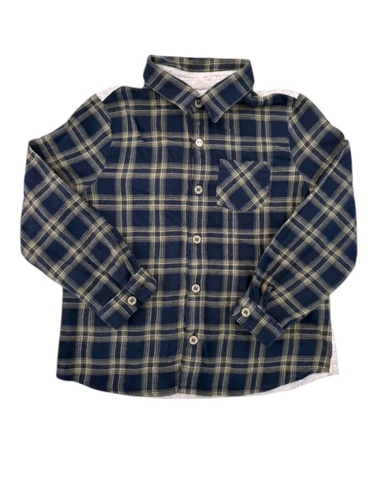 IKKS Plaid Shirt with Graphic Back size 3Y / 98 - second hand baby clothing