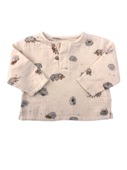 Play Up Unisex Muslin-Hemd Igel Beige, 6M
