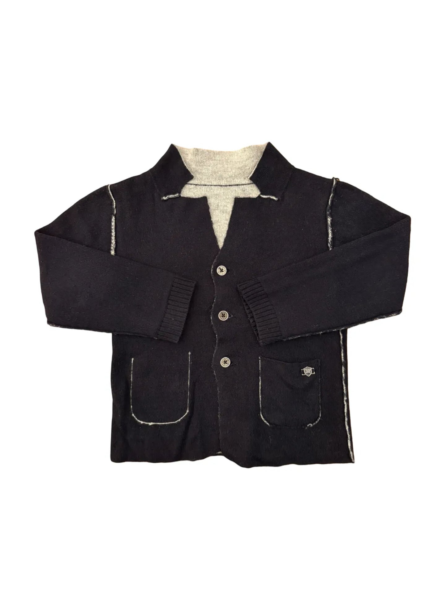 3P Navy Grey Cardigan (2Y)