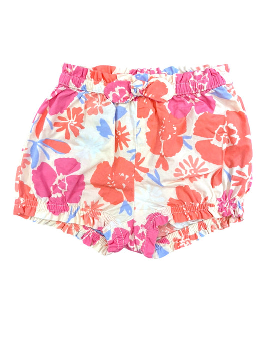 Shorts roses à fleurs Baby Gap (6 mois)