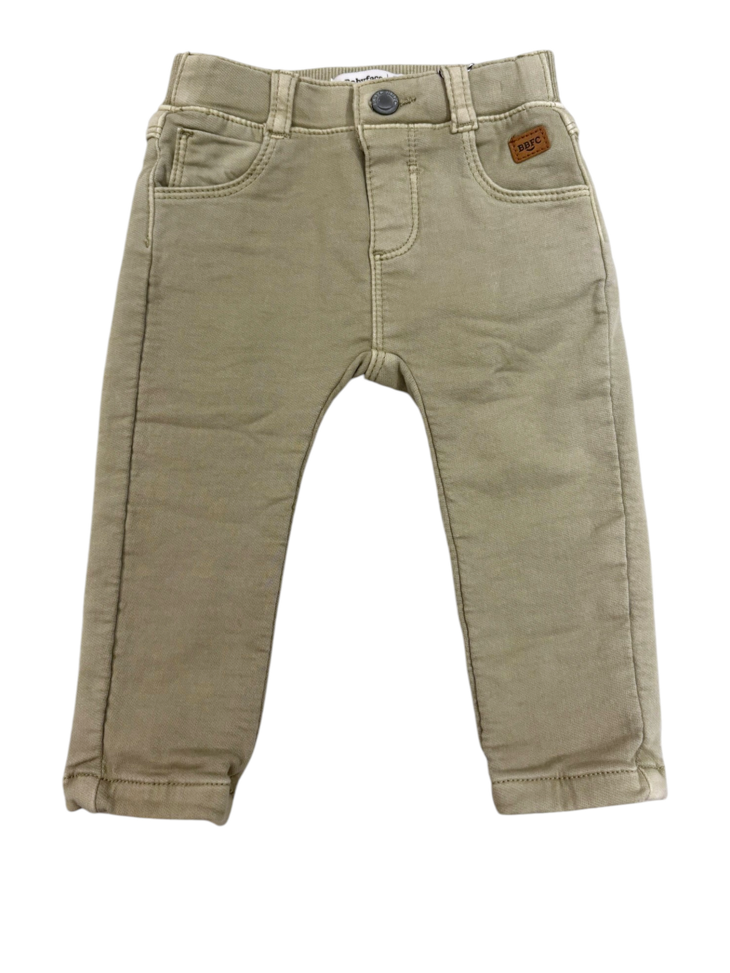 Babyface Unisex Khaki Cotton Jeans, 3-9M