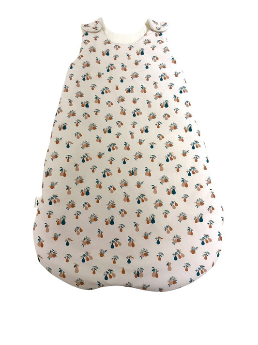 Cocoeko Unisex Cream Pear Print Cotton Sleeping Bag, 0-6M