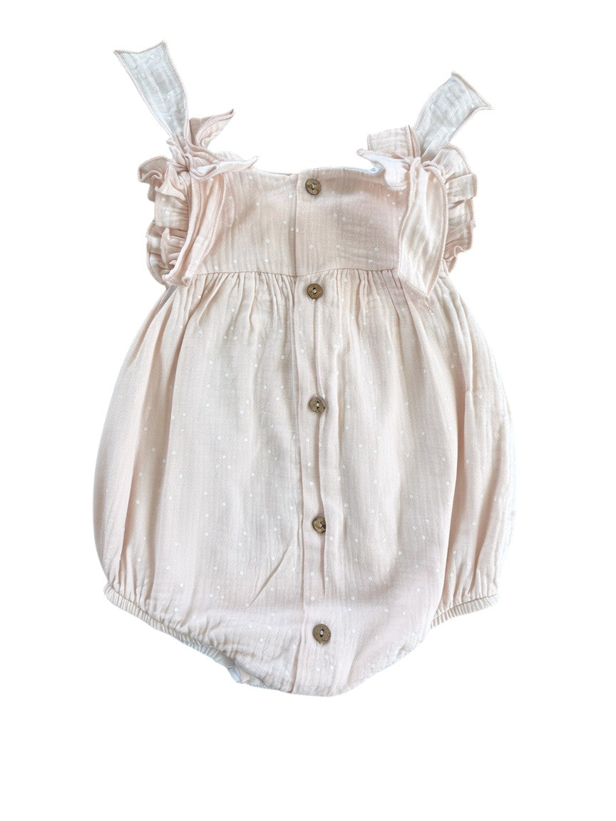 Barboteuse Smockée Beige Doña Carmen (6 mois)