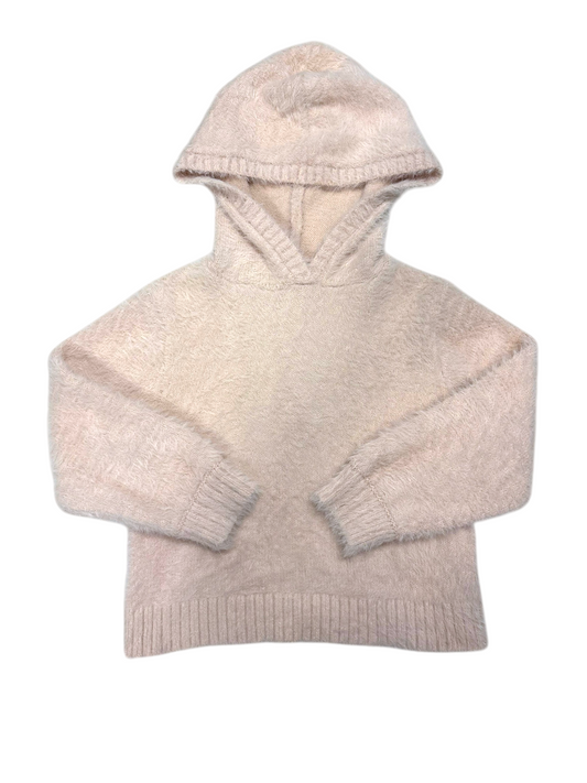 H&M Girl Light Pink Fluffy Knit Hooded Sweater & Pants Set, 2-4Y / 98-104 - second hand baby clothing