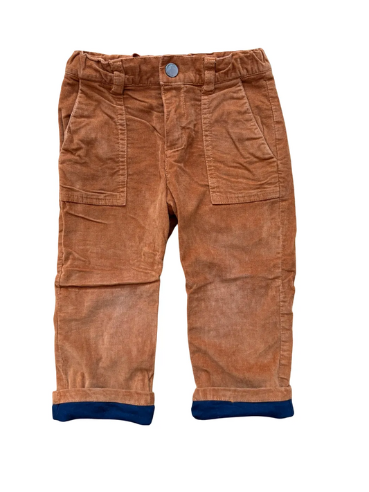 Jacadi Rust Lined Corduroy Pants (2Y / 88)