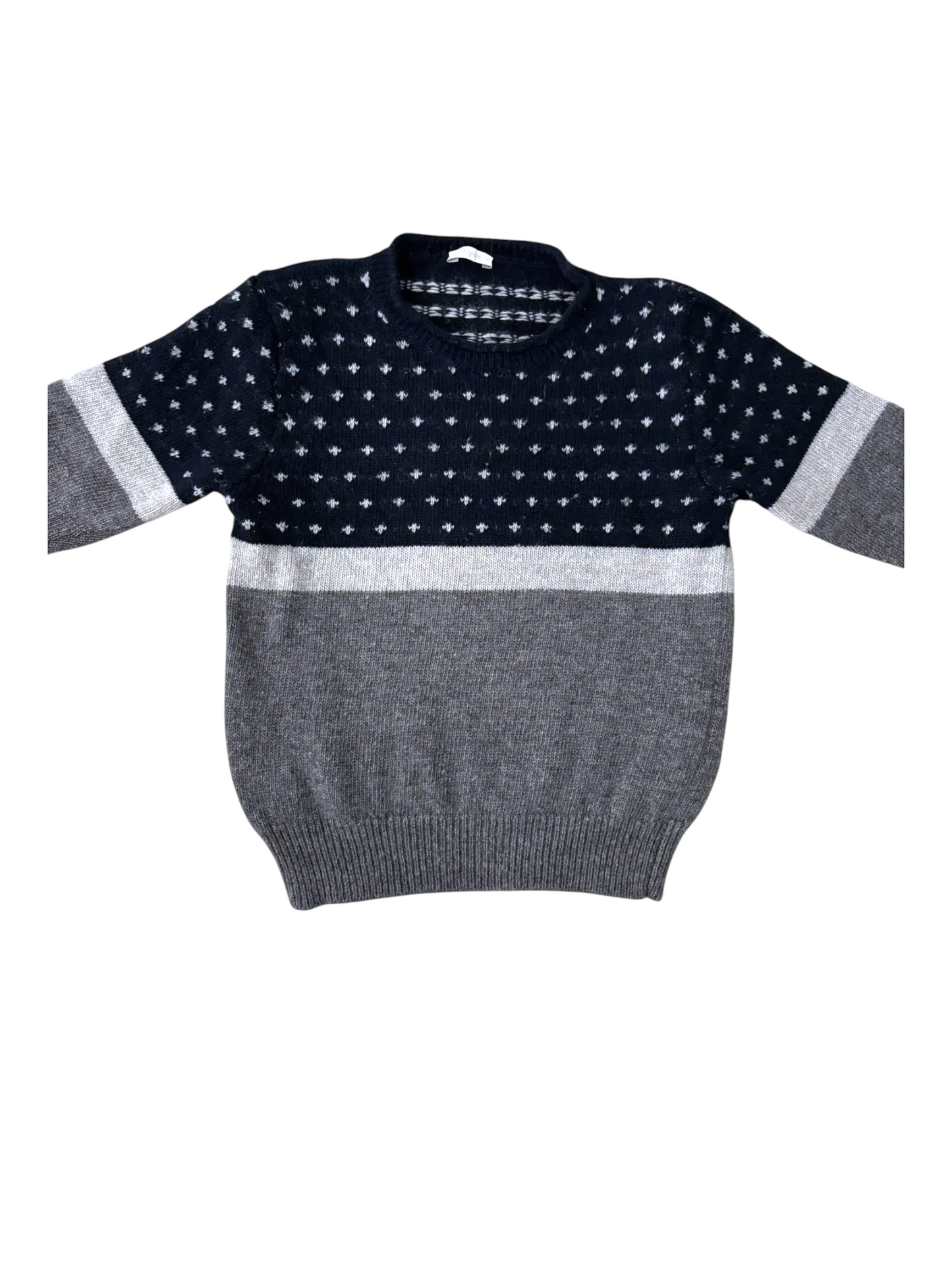 Il Gufo Navy Blue & Grey Sweater size 4Y - second hand baby clothing
