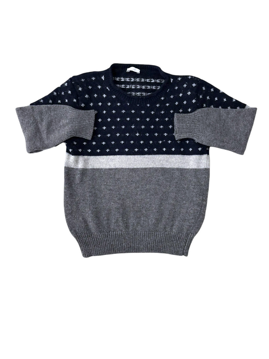 Il Gufo Navy Blue & Grey Sweater size 4Y - second hand baby clothing