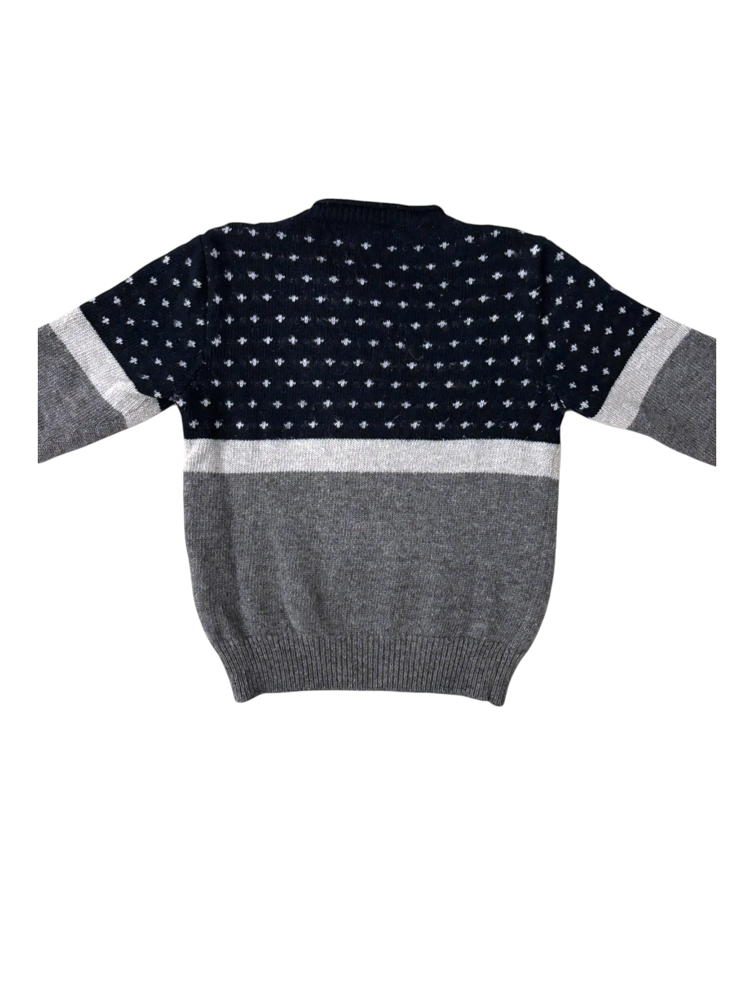 Il Gufo Navy Blue & Grey Sweater size 4Y - second hand baby clothing