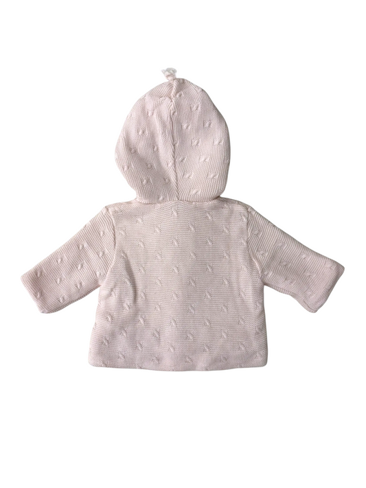 Tartine et Chocolat Pink Button Cardigan size 6M - second hand baby clothing