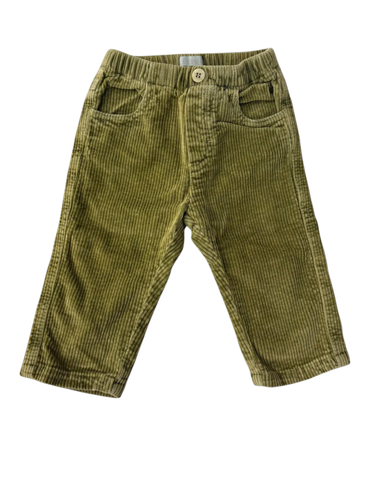 Il Gufo Olive Corduroy Pants size 6M - second hand baby clothing