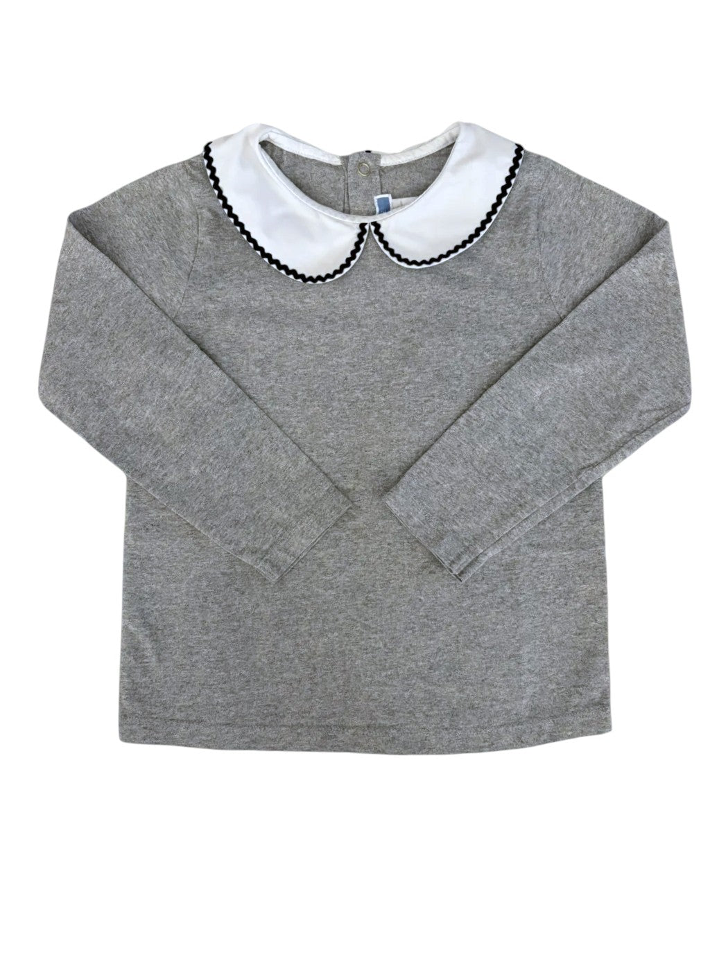 Jacadi Mädchen Langarmshirt aus grauer Baumwolle, 6 J.