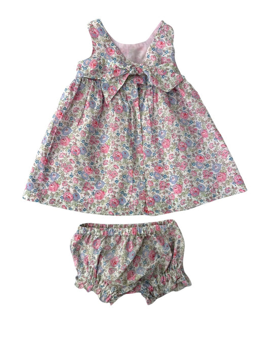 Mrs Gray – Kleid „Louisa“ mit Schleife im Liberty-Print (6–12 M)