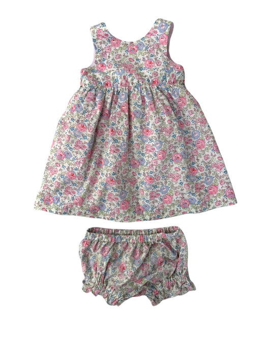 Mrs Gray – Kleid „Louisa“ mit Schleife im Liberty-Print (6–12 M)