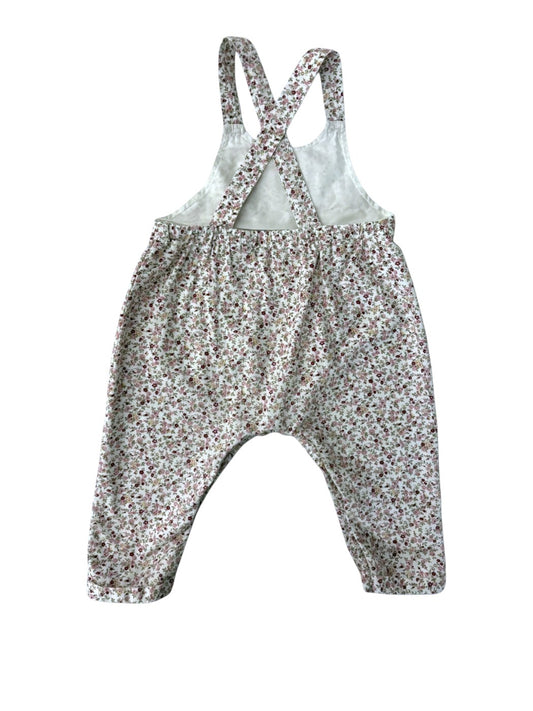 Fleurisse Floral Overalls size 2Y - second hand baby clothing