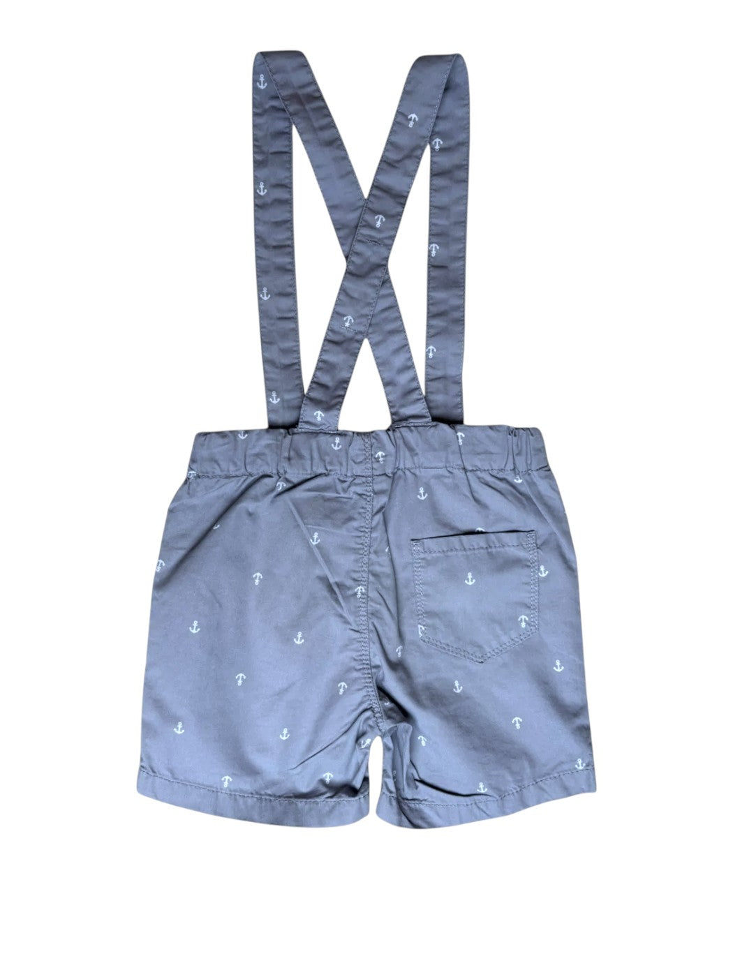 Petit Bateau Anchors Overalls size 18M - second hand baby clothing