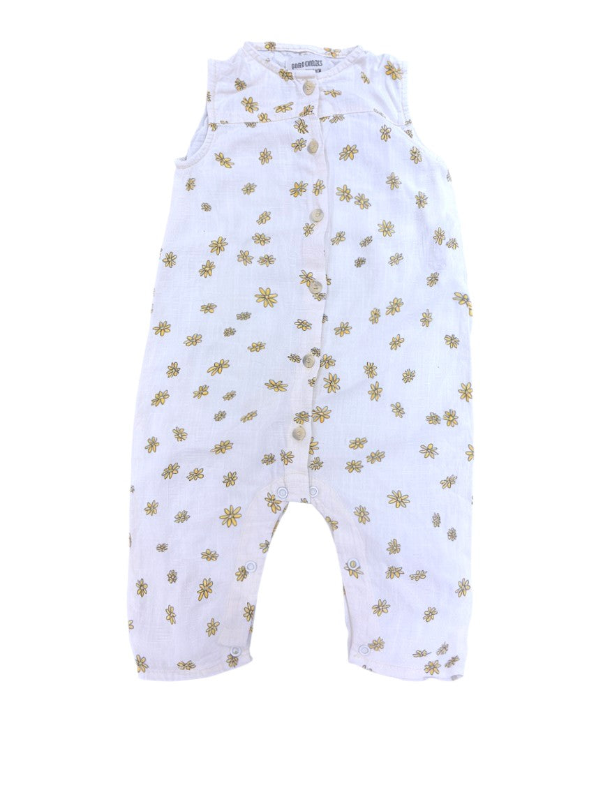 Bobo Choses White Daisy Jumpsuit size 6-12M - second hand baby clothing