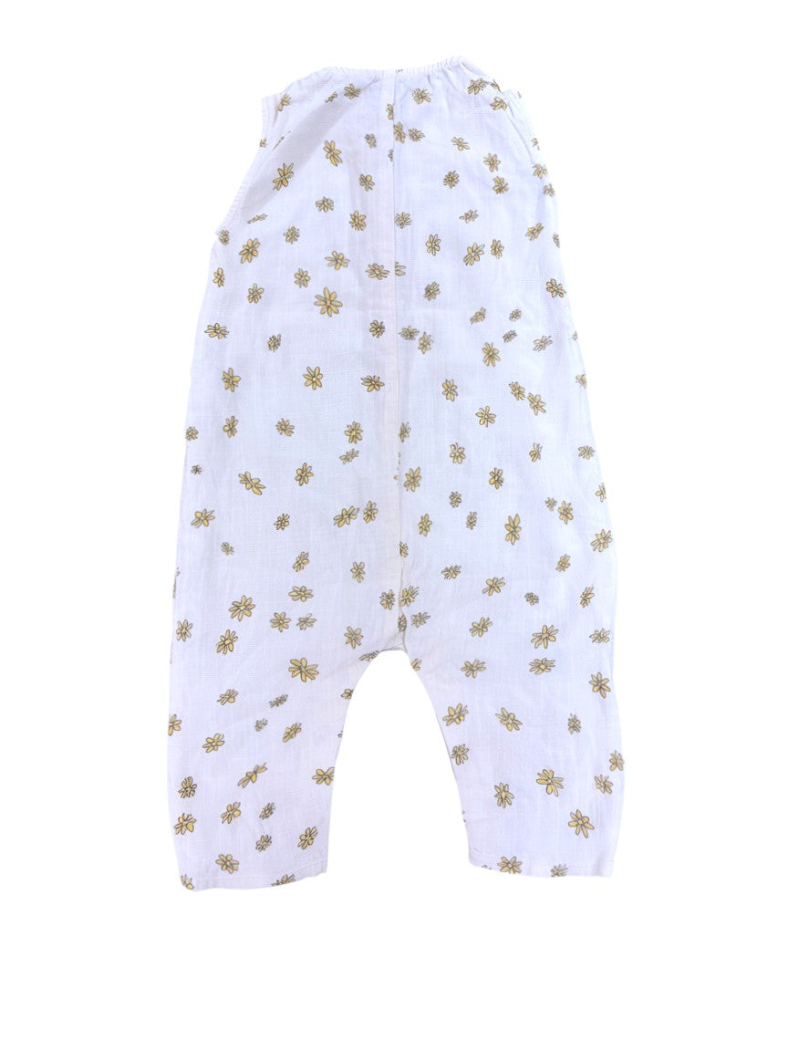Bobo Choses White Daisy Jumpsuit size 6-12M - second hand baby clothing