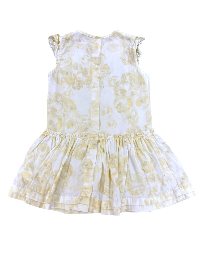 Petit Bateau Ivory Floral Dress size 24M - second hand baby clothing