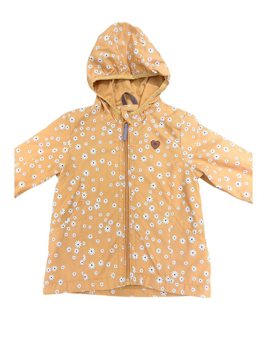 Babyface Orange Floral Hooded Jacket size 2Y - second hand baby clothing