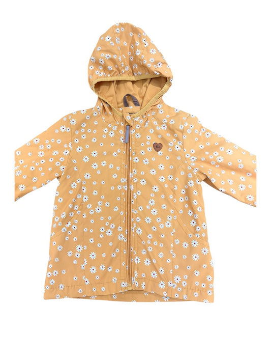 Babyface Orange Floral Hooded Jacket size 2Y - second hand baby clothing