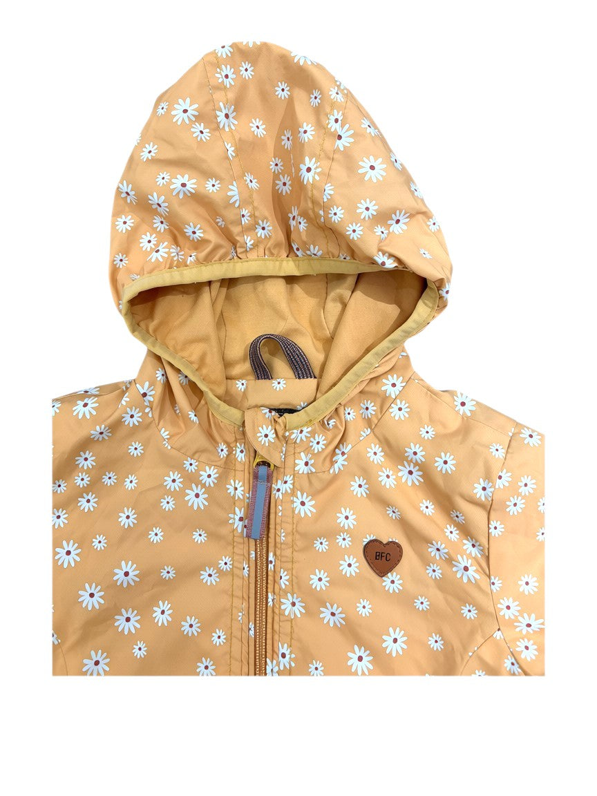 Babyface Orange Floral Hooded Jacket size 2Y - second hand baby clothing