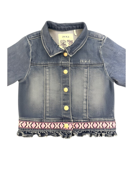 IKKS Blue Denim Ruffle Jacket (18-24M / 86)