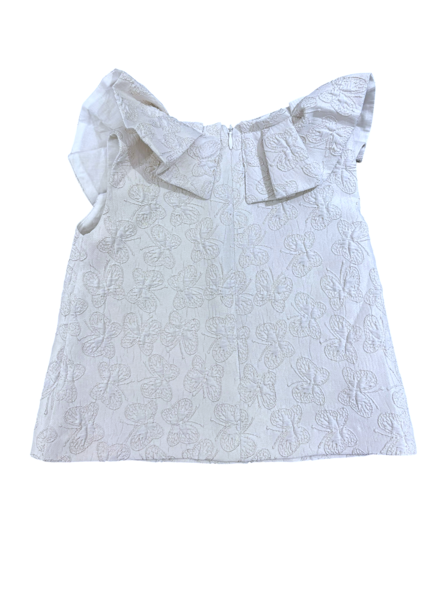 PAZ Rodriguez Ivory Embroidered Top & Skirt Set size 3Y - second hand baby clothing