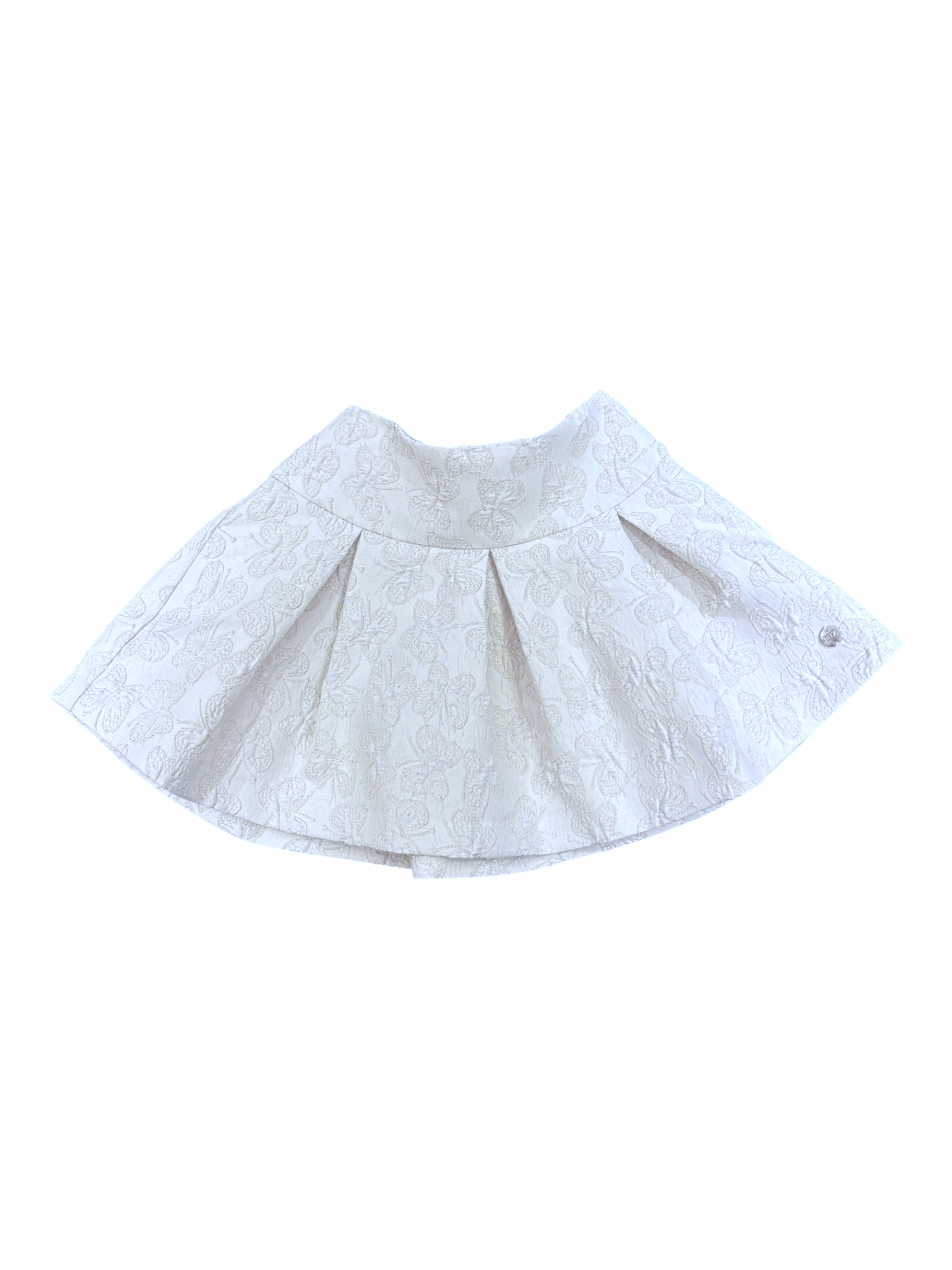 PAZ Rodriguez Ivory Embroidered Top & Skirt Set size 3Y - second hand baby clothing