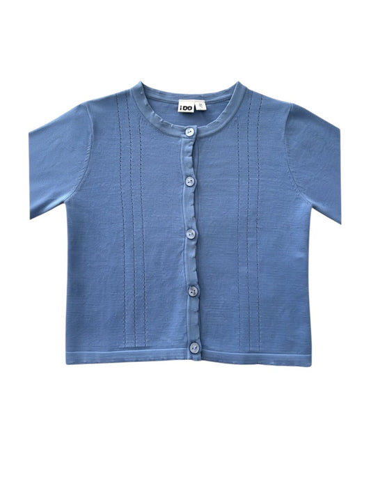 iDO Girl Light Blue Pointelle Knit Cardigan, 3Y / 98 - second hand baby clothing