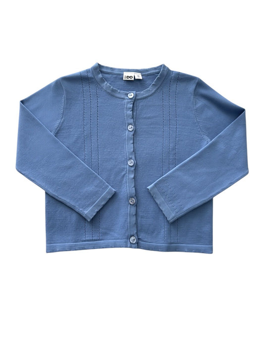 iDO Girl Light Blue Pointelle Knit Cardigan, 3Y / 98 - second hand baby clothing