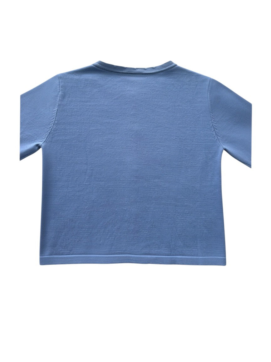 iDO Girl Light Blue Pointelle Knit Cardigan, 3Y / 98 - second hand baby clothing