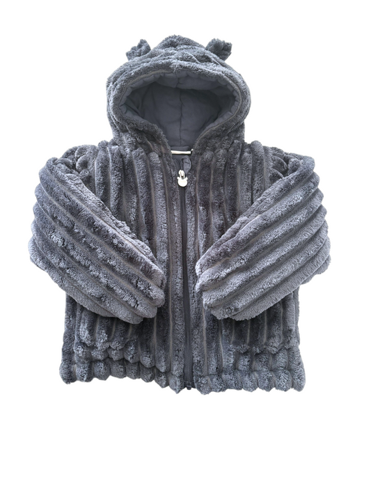 Noukie's Unisex Blue Teddy Bear Ear Fleece Hooded Jacket, 6M / 68 - second hand baby clothing