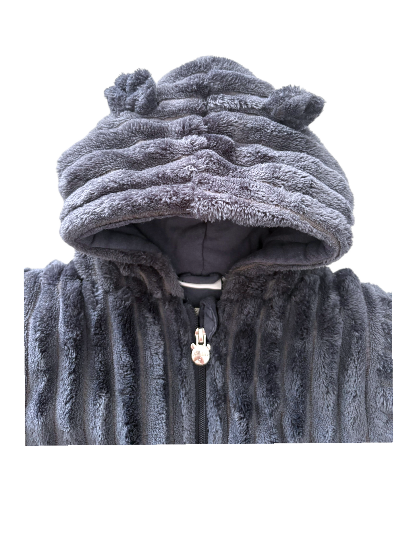 Noukie's Unisex Blue Teddy Bear Ear Fleece Hooded Jacket, 6M / 68 - second hand baby clothing