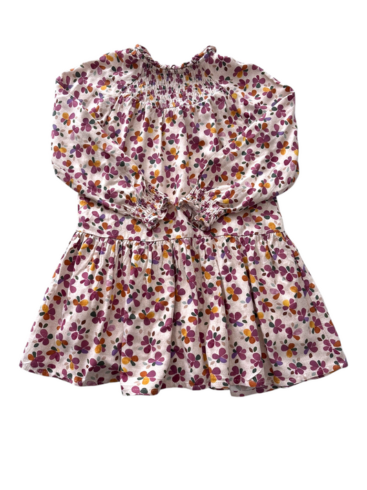 Mayoral Girl Multicolour Floral Cotton Smocked Dress, 4Y / 104 - second hand baby clothing
