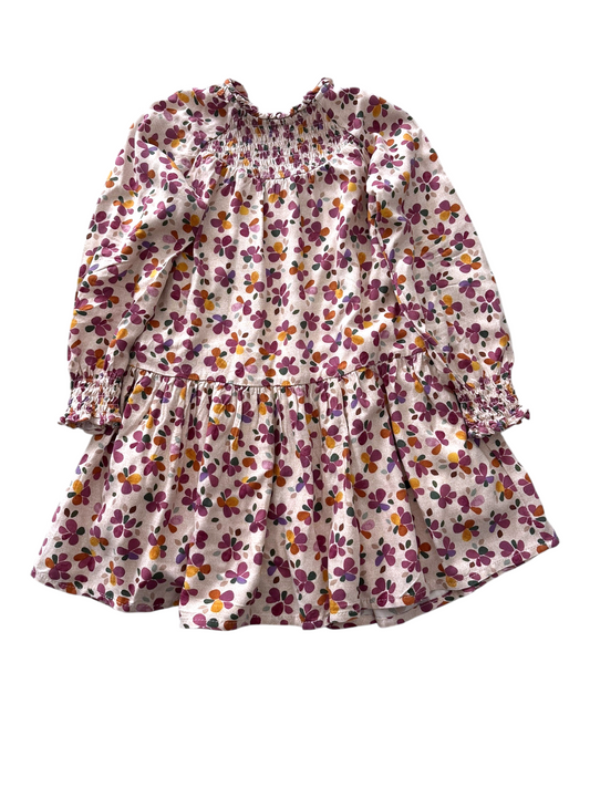 Mayoral Girl Multicolour Floral Cotton Smocked Dress, 4Y / 104 - second hand baby clothing