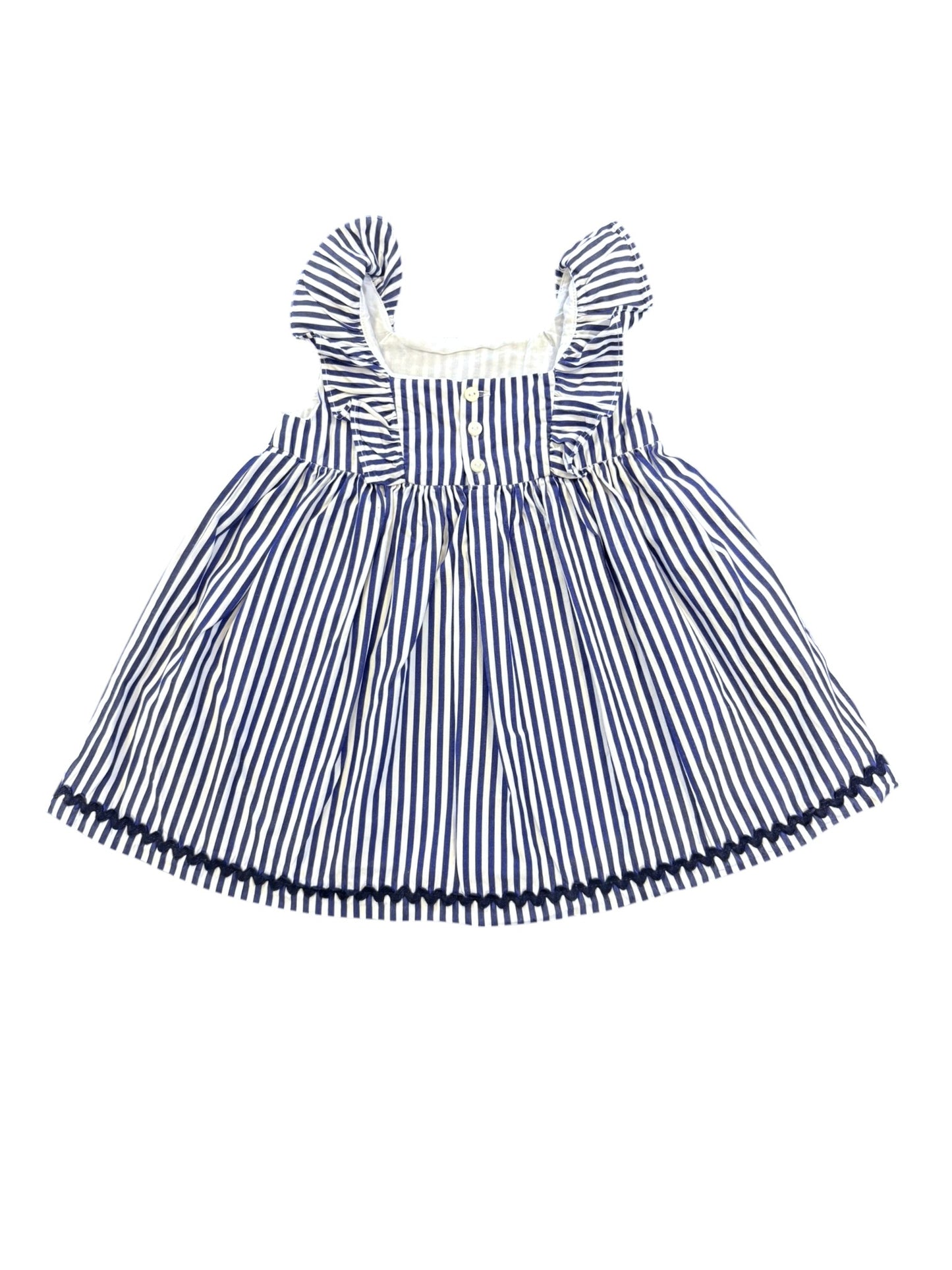 Robe rayée bleue et blanche Jacadi (12 mois)