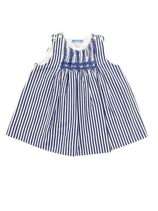 Jacadi Blue White Striped Smocked Dress (6M / 67cm)
