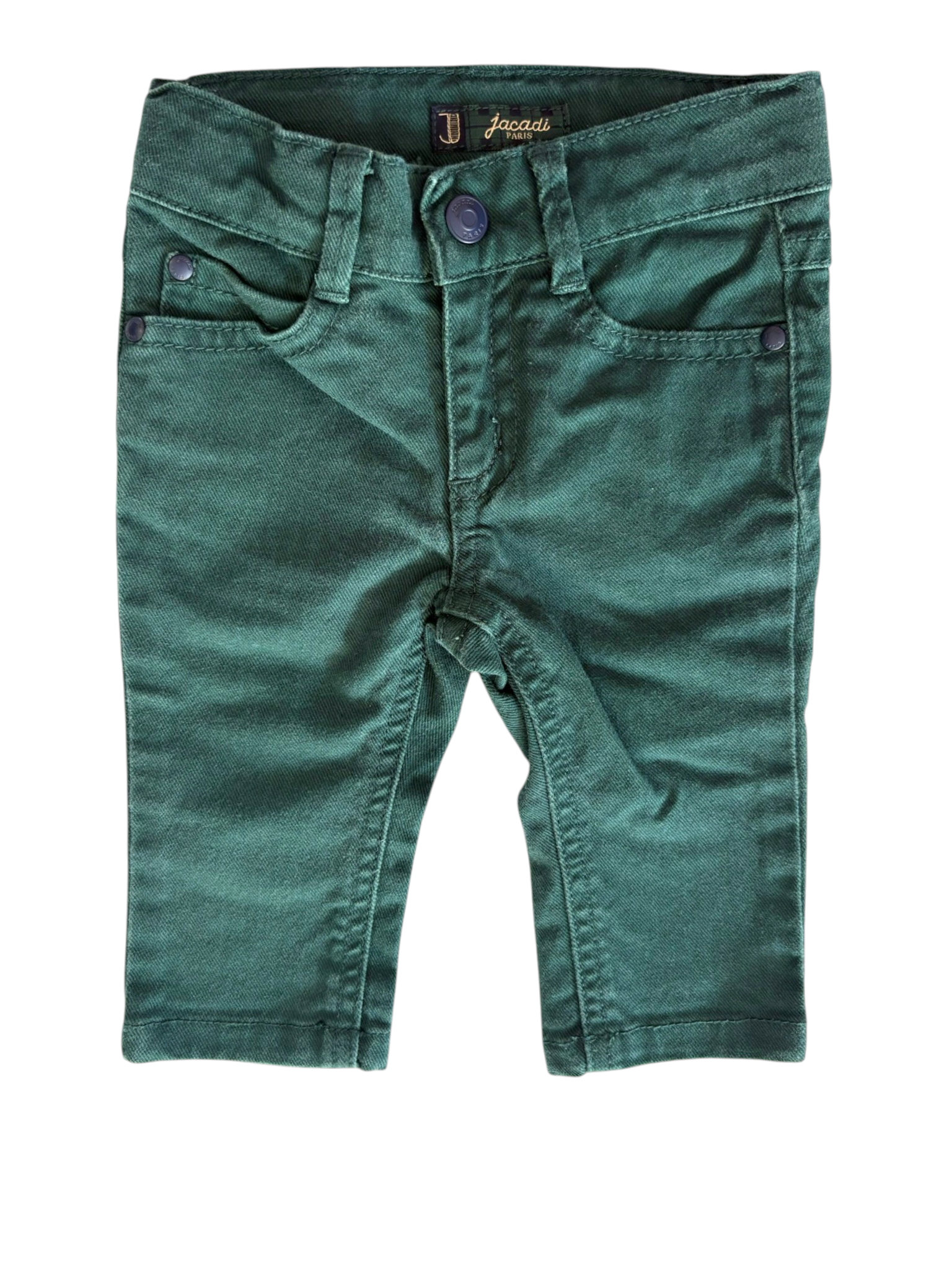 Jacadi Forest Green Jeans (6M / 67) - second hand baby clothes