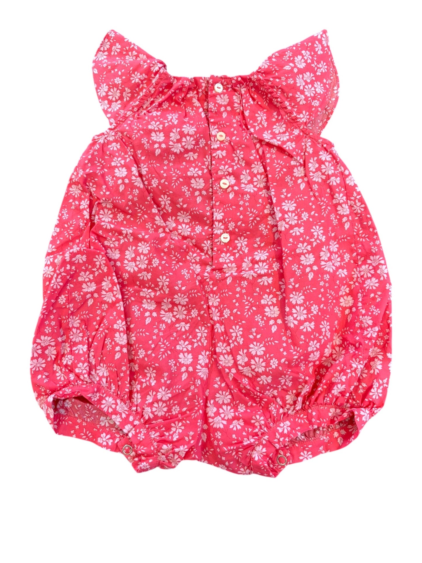 Combinaison rose à fleurs Jacadi (6 mois)