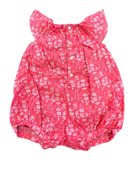 Jacadi Pink Floral Romper (6M)