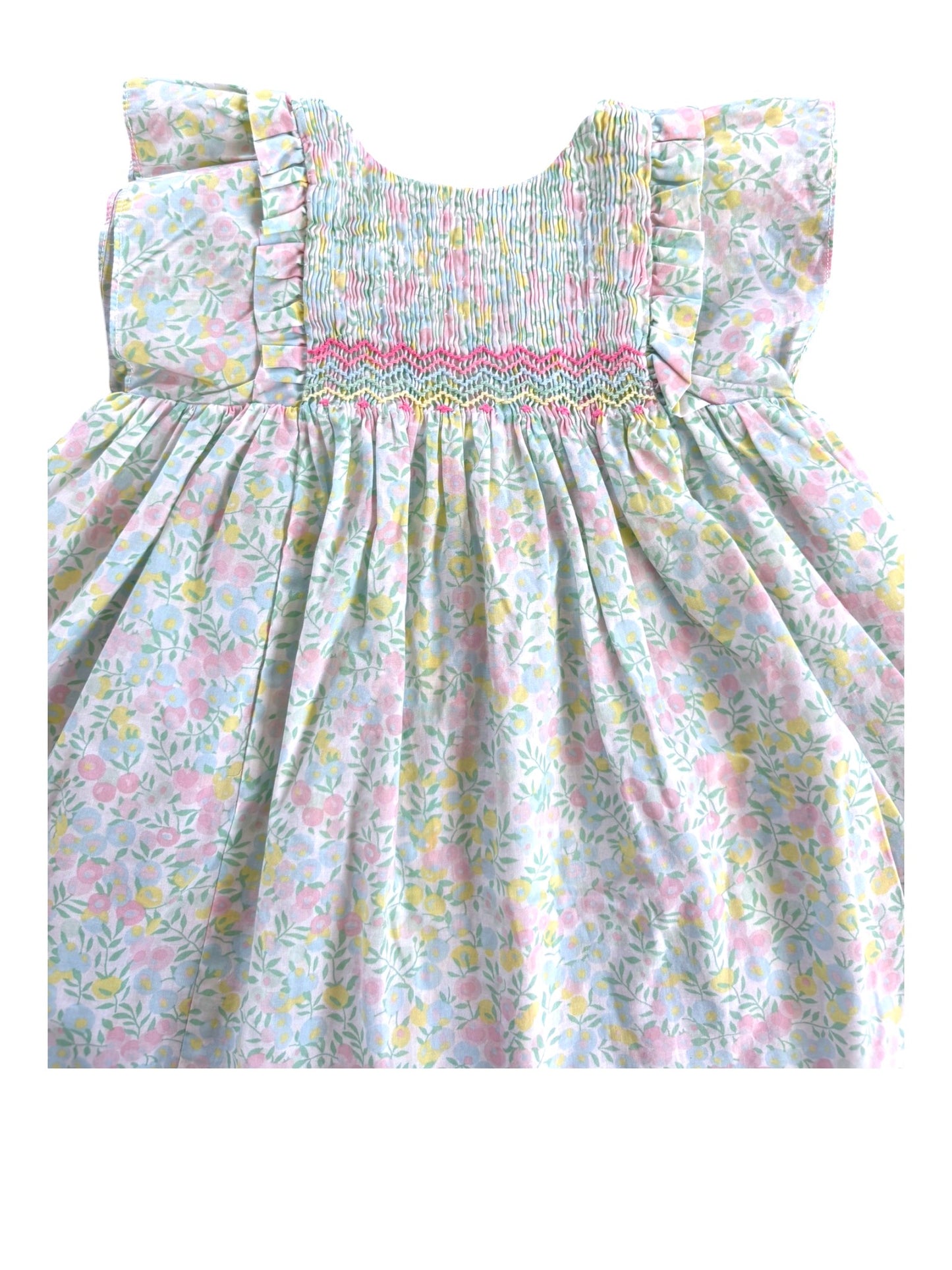 Robe smockée à fleurs Jacadi Printemps (6M)