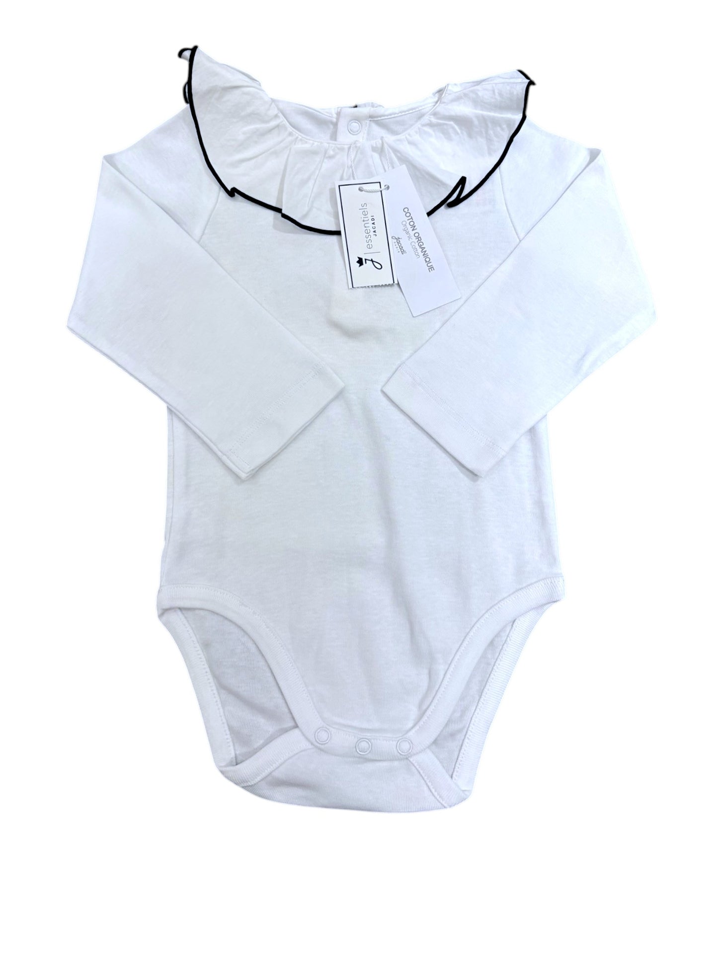 Jacadi White Ruffle Bodysuit (18M)