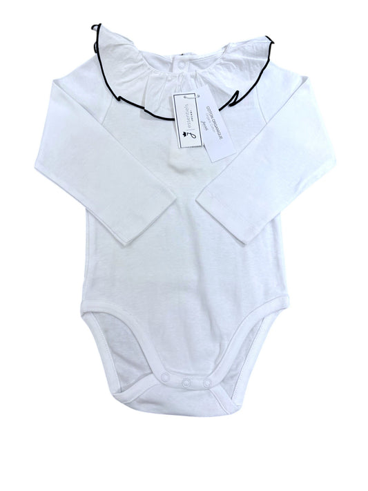 Jacadi White Ruffle Bodysuit (18M)
