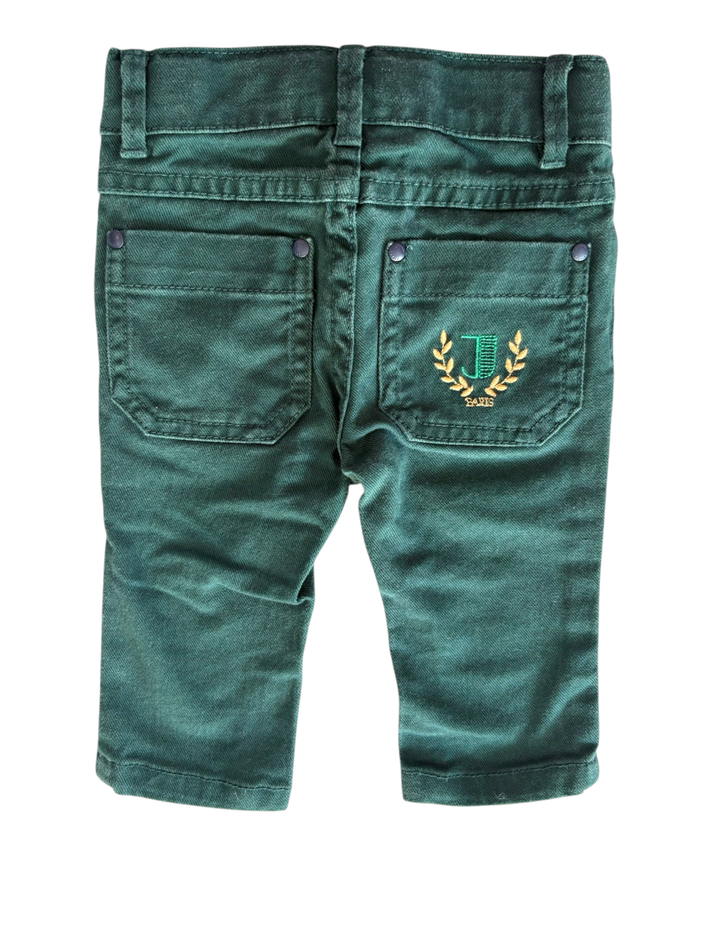 Jacadi Forest Green Jeans (6M / 67) - second hand baby clothes