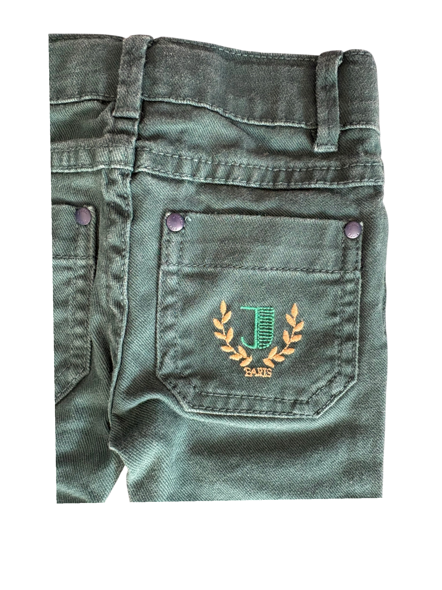Jacadi Forest Green Jeans (6M / 67) - second hand baby clothes