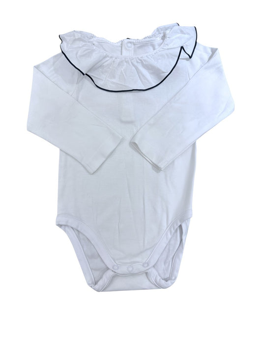 Jacadi White Ruffle Bodysuit (18M)