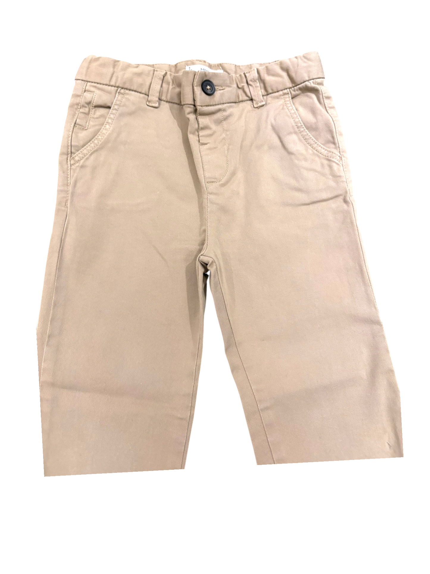 Mango Kids Boy Beige Cotton Chino Trousers, 3-4Y / 104 - second hand baby clothing